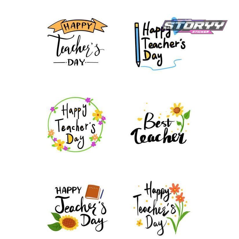 Label Stiker Sadewa Selamat Hari Guru Chromo Sticker Happy Teacher's Day Dekorasi Kado Hiasan