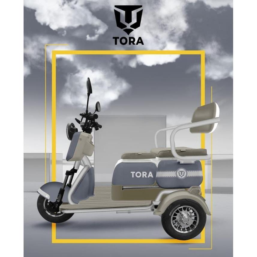 SEPEDA LISTRIK RODA 3 TIGA DEWASA TORA 800 WATT - 60V GARANSI RESMI