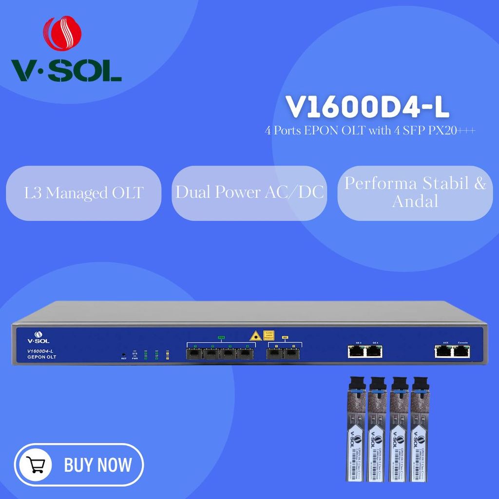 VSOL V1600D4 L 4 Ports EPON OLT