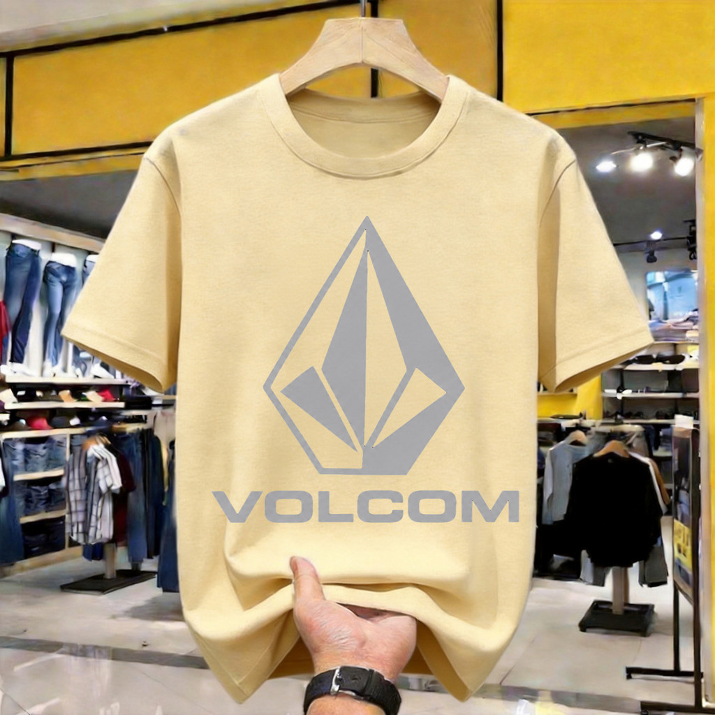 Volcom Stone Graphic Print Kaos Polos Katun Premium Tebal 210GSM Original Indonesia Size Lengkap Loo