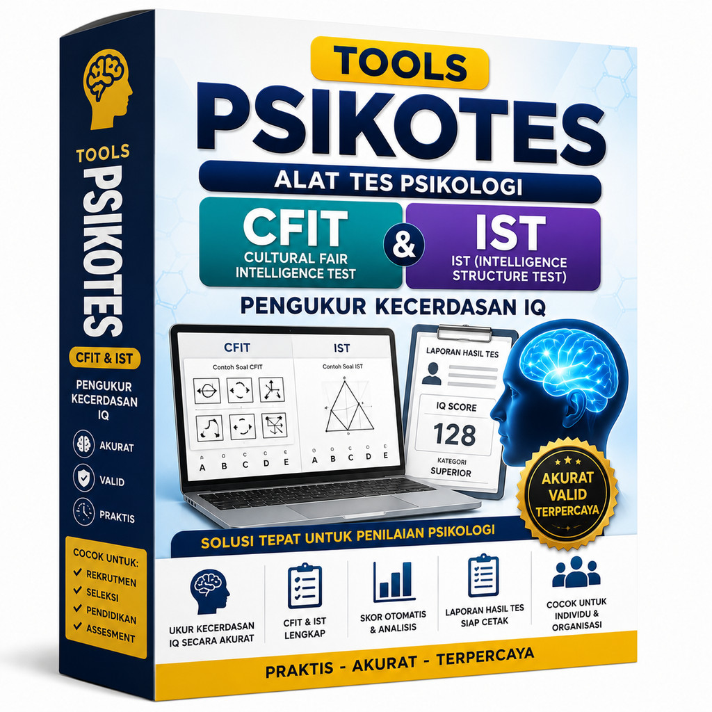 TOOLS PSIKOTES - Alat Tes Psikologi CFIT & IST - Pengukur Kecerdasan IQ