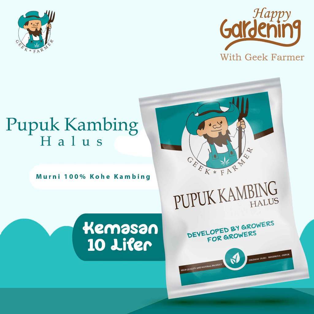 Geek Farmer - Pupuk Kandang Kambing Halus – Kompos Organik Siap Pakai Tanpa Bau Menyengat
