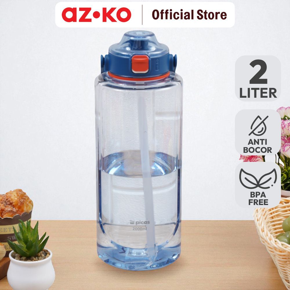 AZKO Picas Carson Botol Minum Tritan 2 ltr Tumbler Botol Air Tempat Minum Botol Minuman Water Bottle