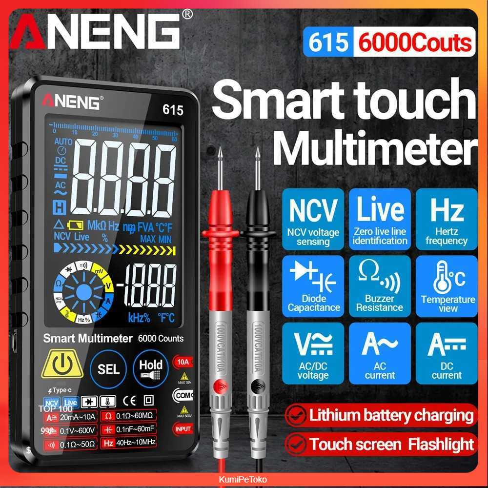 ANENG Digital Multimeter Touchscreen NCV Lighting 6000 Count 700mAh - 615