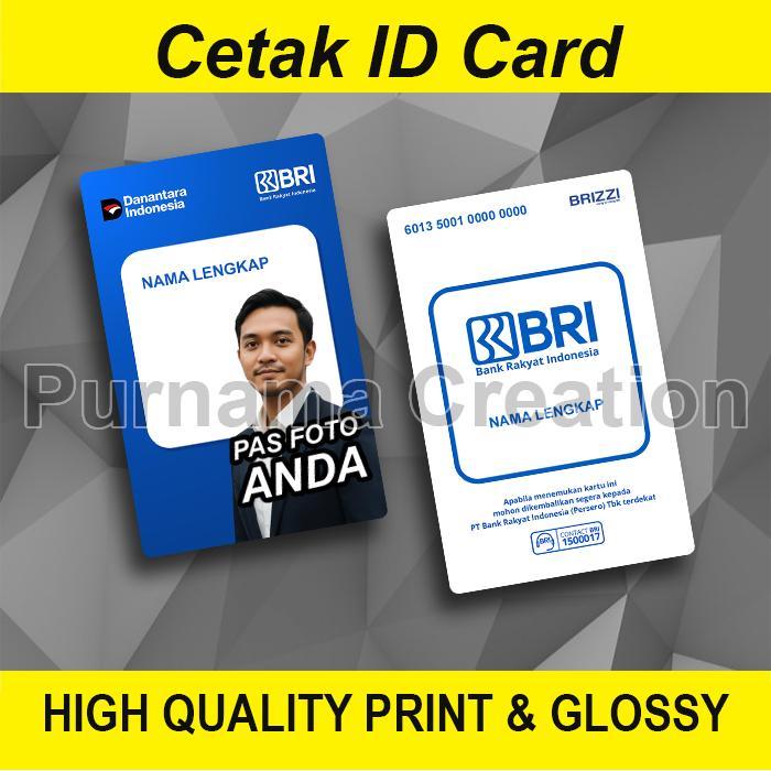 READY SIAP KIRIM Cetak ID Card Pegawai Danantara BRI nametag IDCARD BUMN Perlengkapan Kantor - E-Mon