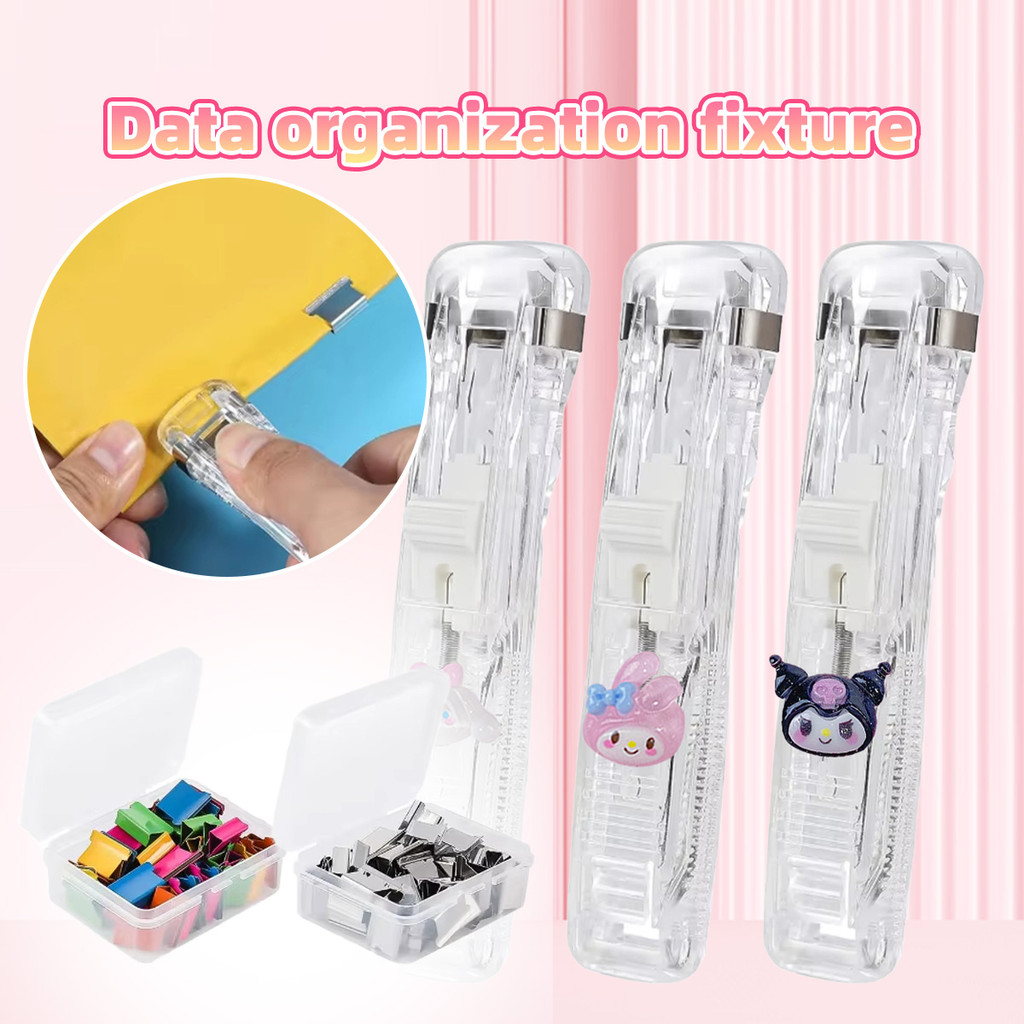 1pc alat penjepit kertas jilid Cocok untuk pegawai negeri sipil dan mahasiswa Dispenser Penjepit Ker