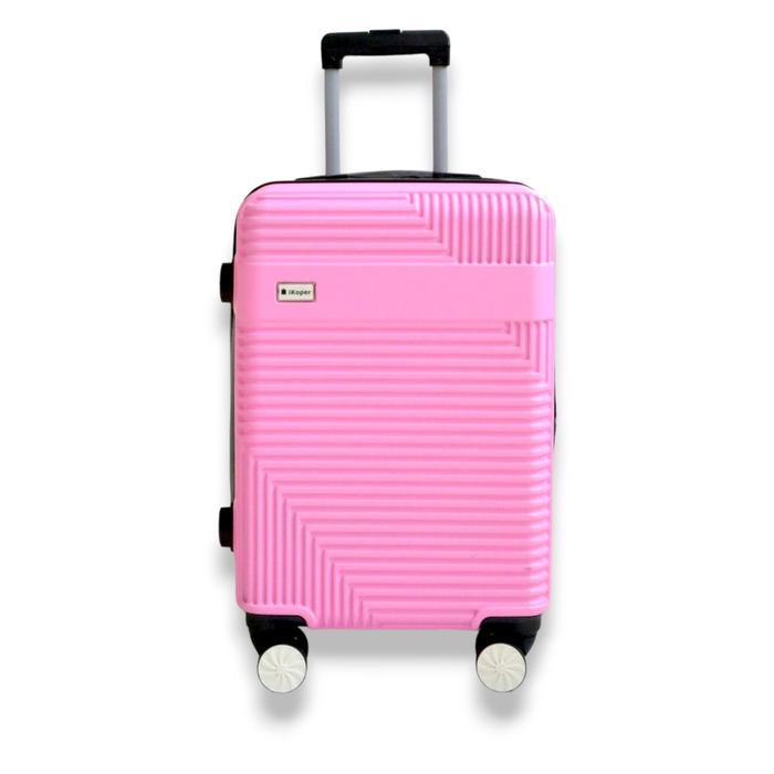[iKoper] Koper 20 Inch Polo iKoper Fiber Koper Murah Koper Cabin Kabin - Pink