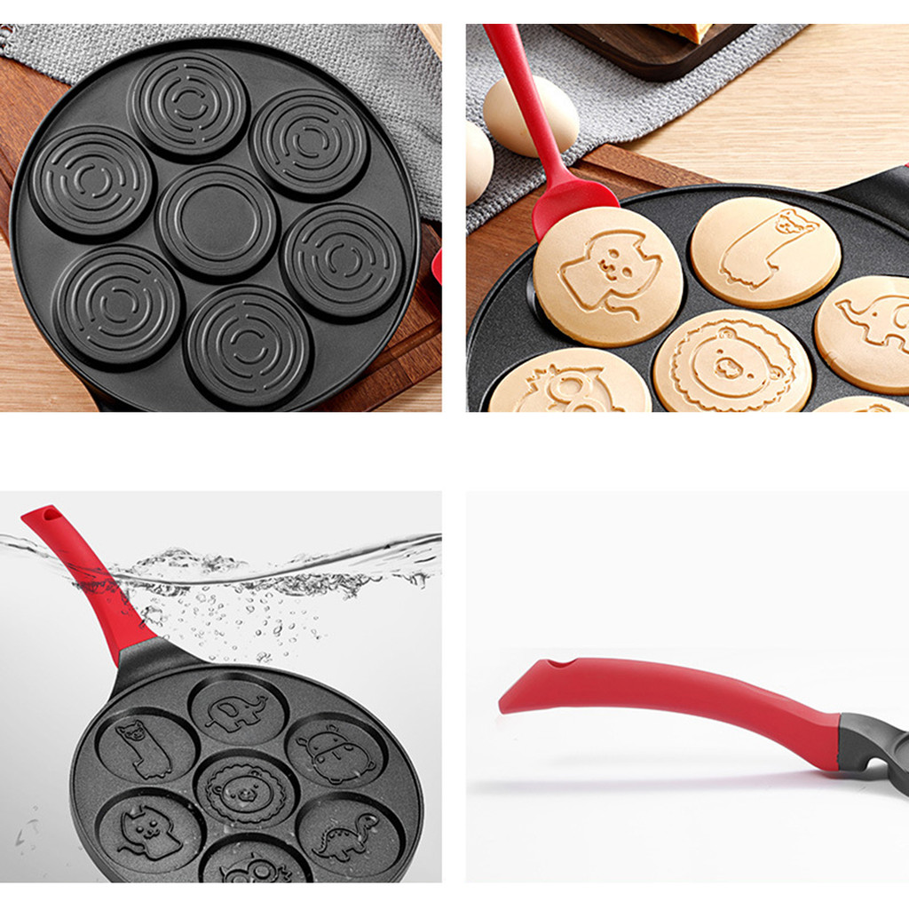 pancake Pancake Maker Pan  Griddle Pancake Pan Molds for Kids Nonstick Pancake Griddle Pan with 7 An