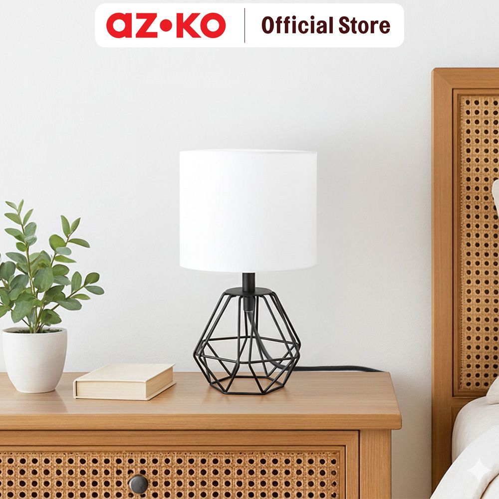 AZKO Eglo Carlton2 Lampu Meja - Putih/Hitam Decorative Table Lamp Lampu Dekorasi Meja Serbaguna Alat