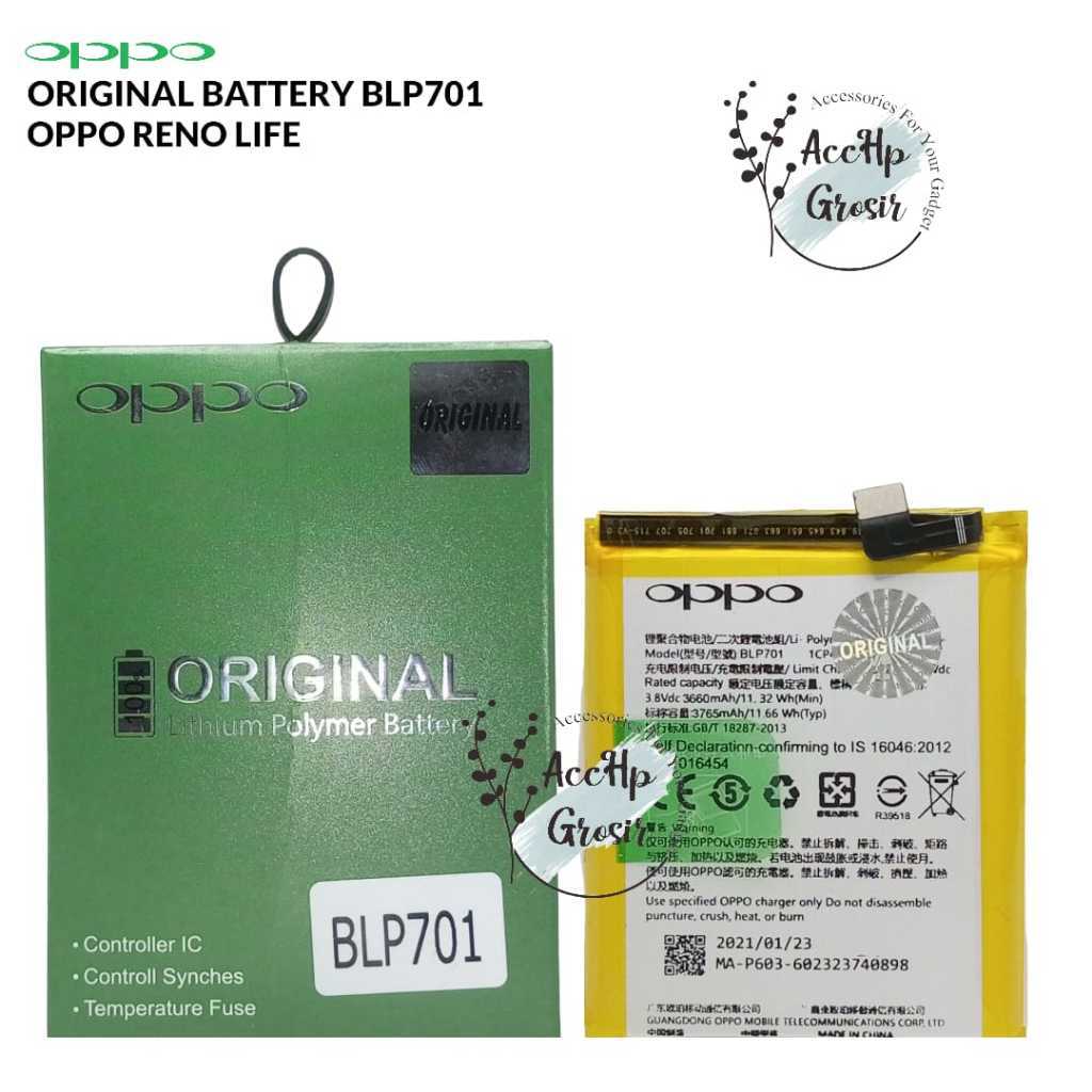 OPPO Reno Baterai BLP701 / Reno Life / BLP 701 / BLP-701 Batre Battery Batrai Batrei BERKUALITAS 0RG