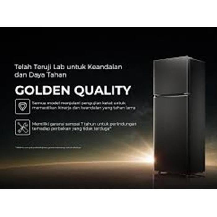 Kulkas Aqua AQR-DTM265 CB PDS 2 pintu 47.9 watt 205 liter - BLACK/WHITE, Standar