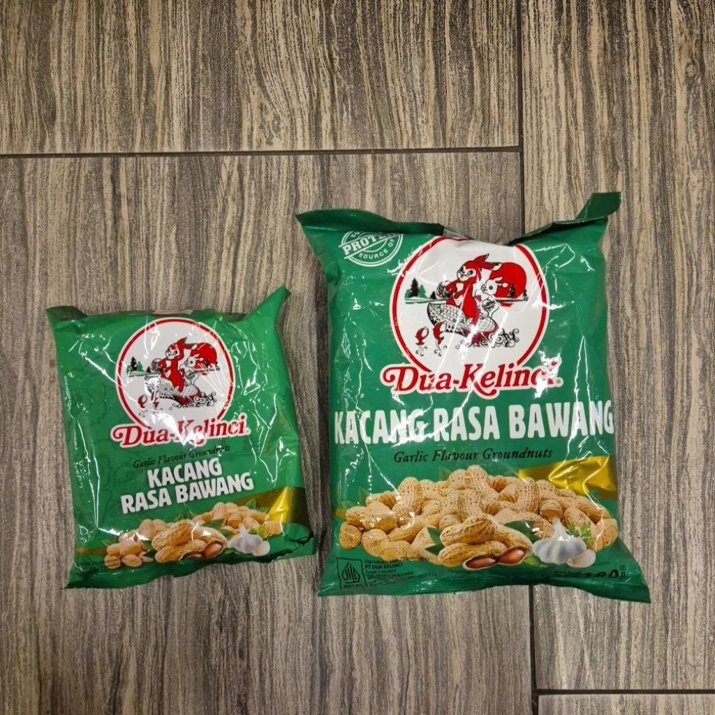 Dua Kelinci Kacang Rasa Bawang Kacang Kulit Groundnuts Varian 75gr / 180gr