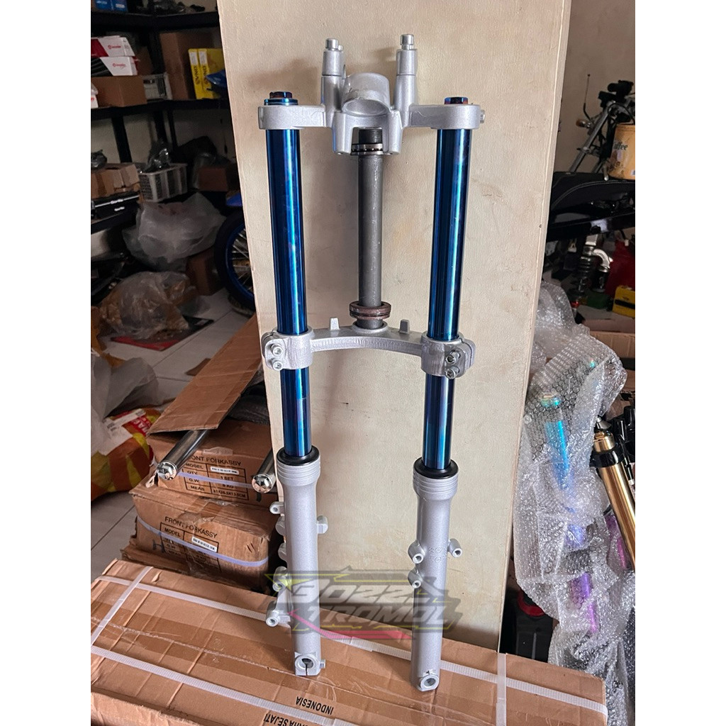 Shock Breker Skok Depan Ninja As Blue Biru Pnp Rx King