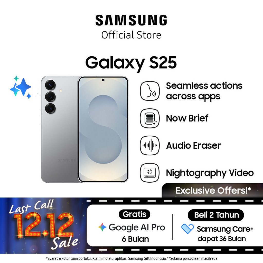 Samsung Galaxy S25 12/256GB - Silver Shadow | Hp AI | Galaxy AI | Snapdragon 8 Elite