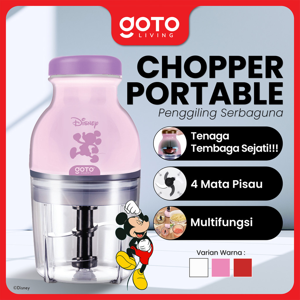 Goto Chappy X Disney Chopper Blender Kapsul Bumbu Penggiling Daging