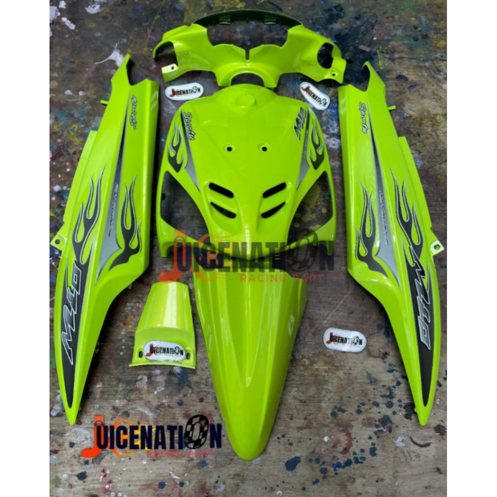 full body halus Mio sporty hijau stabilo lembayung gold