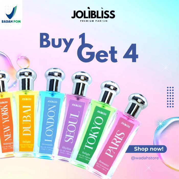 Promo Akhir Tahun Buy 1 Get 4 Parfum JOLIBLISS Seoul & Paris Eau De Parfume 35ml Parfum Wanita Aroma
