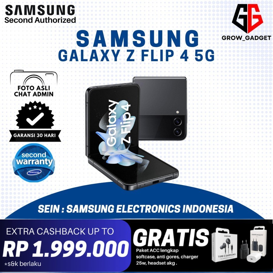 RESMI SEIN | SAMSUNG GALAXY Z FLIP 4 & 3 5G 512GB 256GB 128GB | SECOND ORIGINAL