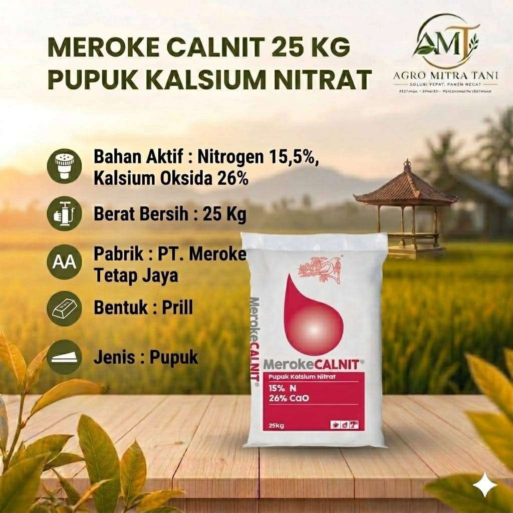 MEROKE CALNIT 25 KG PUPUK KALSIUM NITRAT