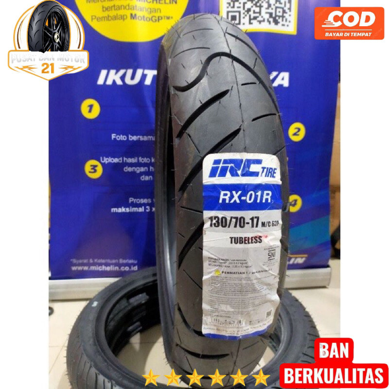 IRC 120/70-17 BAN LUAR IRC TUBELESS RING 17