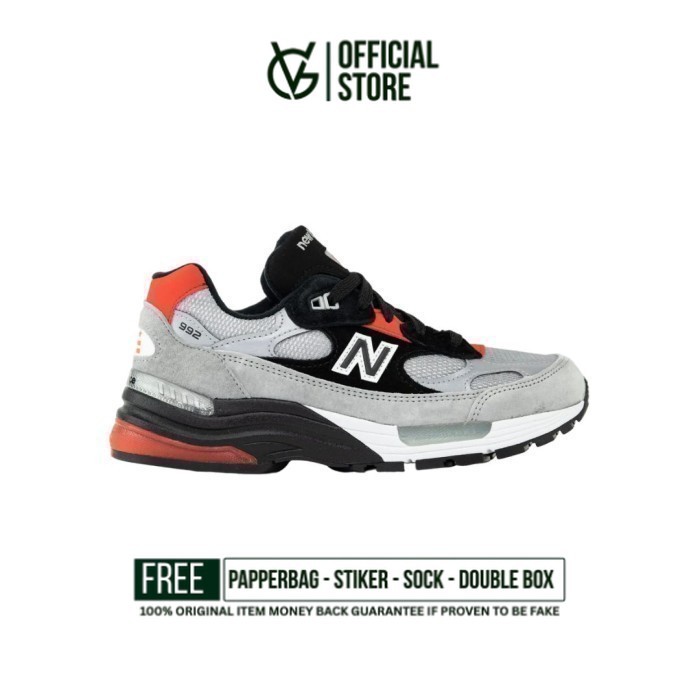 Sepatu Sneakers New Balance DTLR x  992 DC Grey Black Original Authentic Unisex