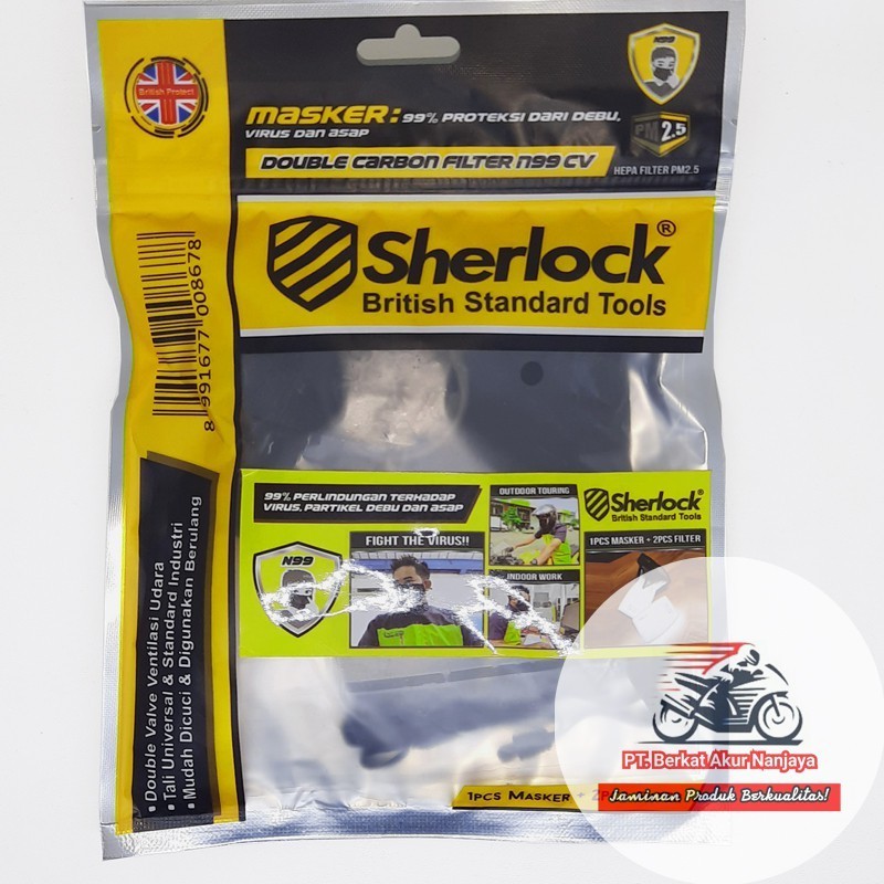 Masker Sherlock N99 Filter Anti Polusi
