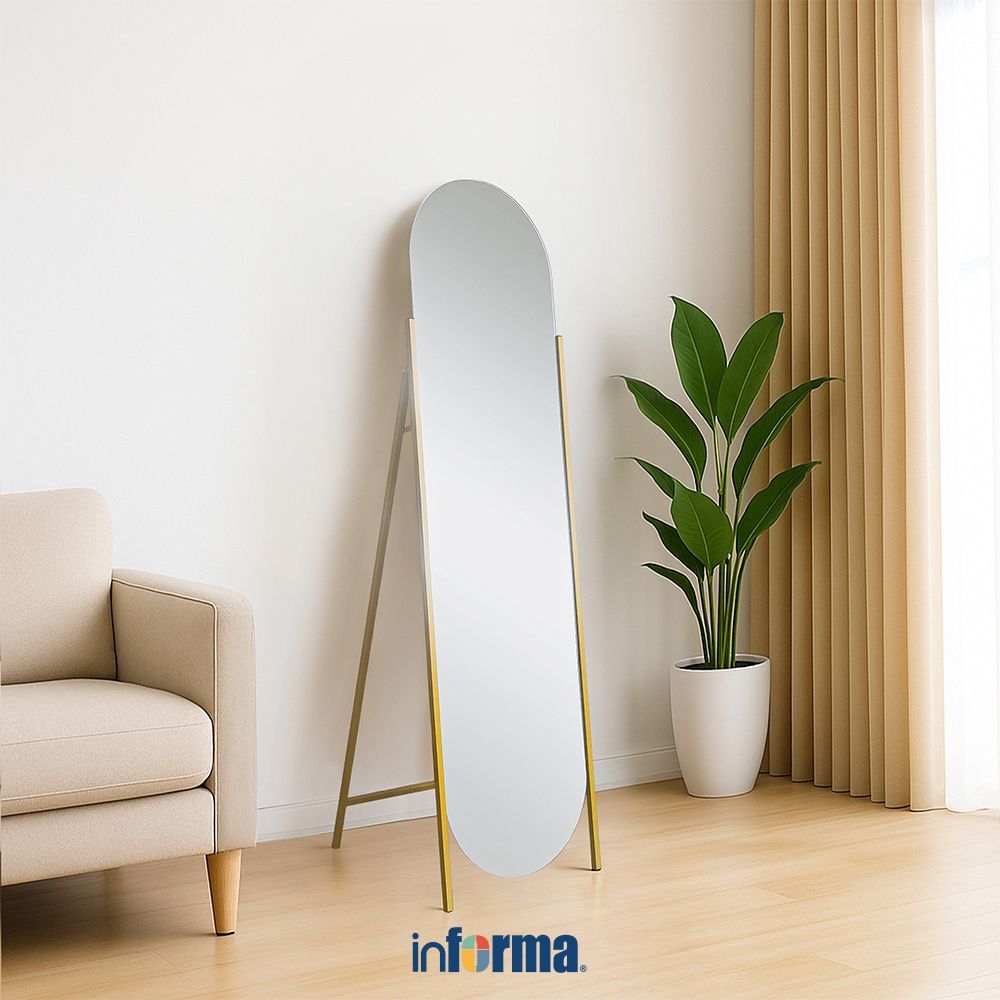 Informa 40x150 cm Cermin Lantai - Kuning Standing Mirror Cermin Panjang Cermin Berdiri Floor Mirror