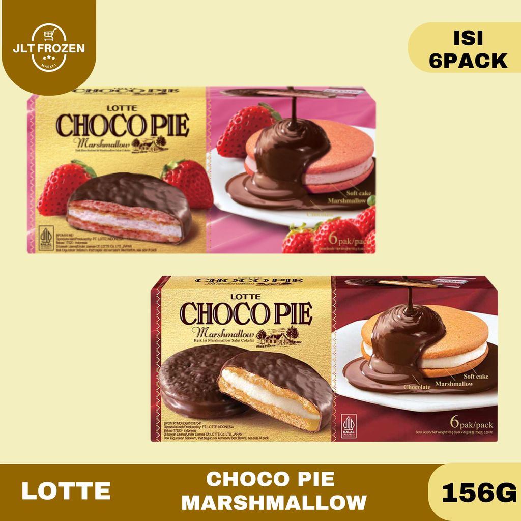 Lotte Choco Pie Marsmallow [156g / 6pack] / Choco Pie Marshmallow / Choco Pie Marshmallow Strawberry