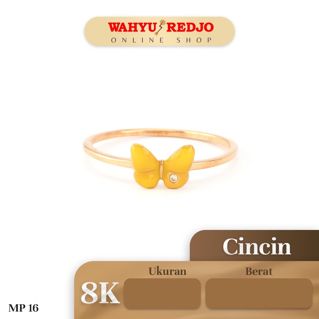 Cincin Emas 8K Kupu Kuning Wahyu Redjo Pameran