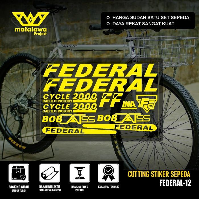 FEDERAL PREMIUM STIKER Cutting Sticker Sepeda FEDERAL BOB Cat ss Stiker Streetcat MG 33 MTB BIKE str