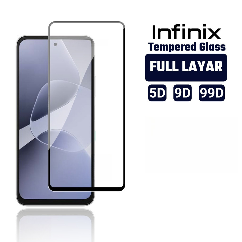 Tempered Glass Bening Full Layar Infinix Hot 60i 60 50i 50 50 5G 50 Pro 40 40i 40 Pro 40 Pro Free Fi