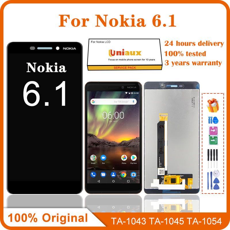 Original LCD For Nokia 6.1 N6.1 Lcd splay Tou Screen gitizer Assembly Replacement TA-1043 TA-1045 TA