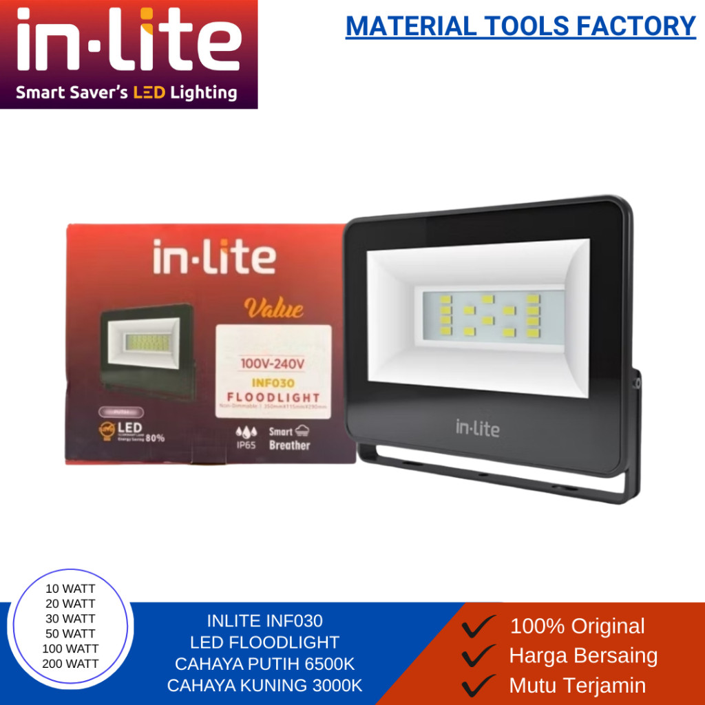 Lampu Sorot LED - Lampu Sorot - Lampu LED - Floodlight LED Inlite INF030 Lampu Sorot - Inlite INF058