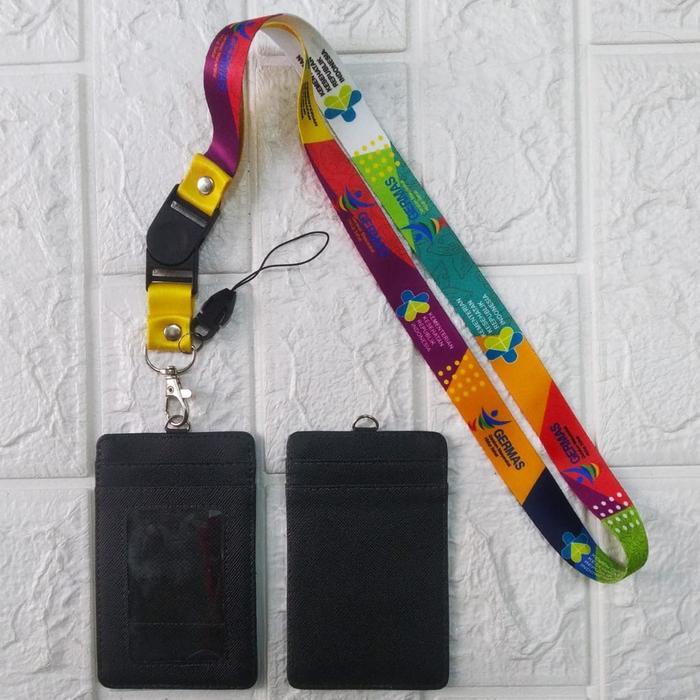 Lanyard Tali Gantungan ID Card KEMENKES RI / KEMENKES GERMAS Free Strap Gantungan Flashdisk - Lanyar