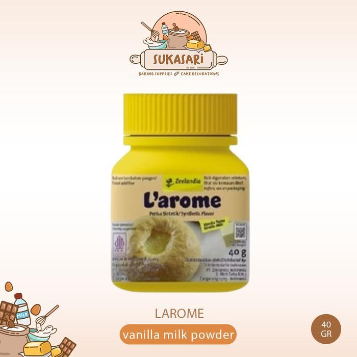 Larome vanilla milk powder 50gr vanilla bubuk vanili perisa