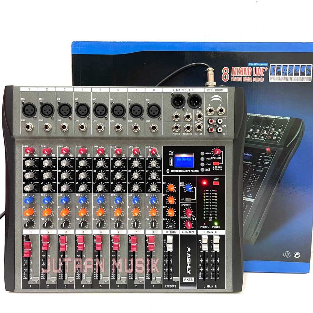 Mixer Audio  AX8N ax8 n 8channel Bluetooth ax8n Mixing 8 Bagus