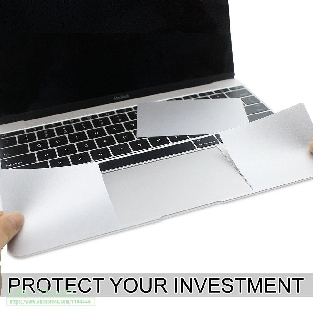 Palm + Touch Pad All-ide Rest Cover with Trackpad Protector Sticker Skin Silver for MacBook Air Pro 