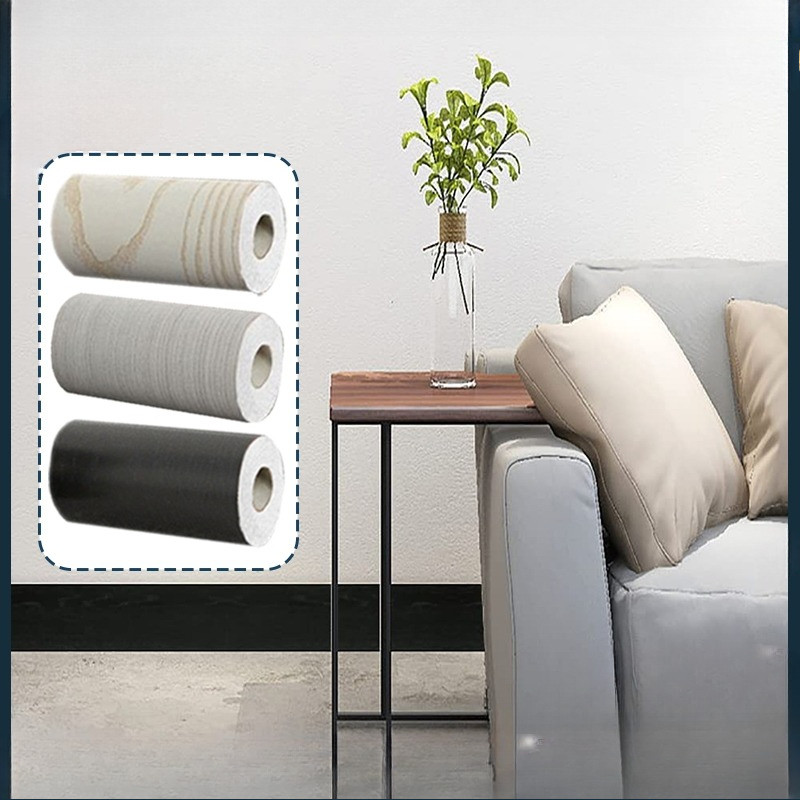 Stiker List Border Wallpaper Motif Kayu 10 Meter Dekorasi Dinding Lantai Furniture Wood Sticker PVC