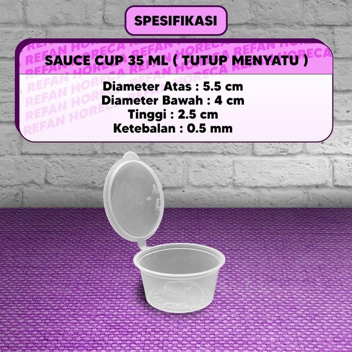 Thinwall Saos Cup Plastik 35ml / Tempat Saos Sambal 35ml / Cup Sambal - 35ml