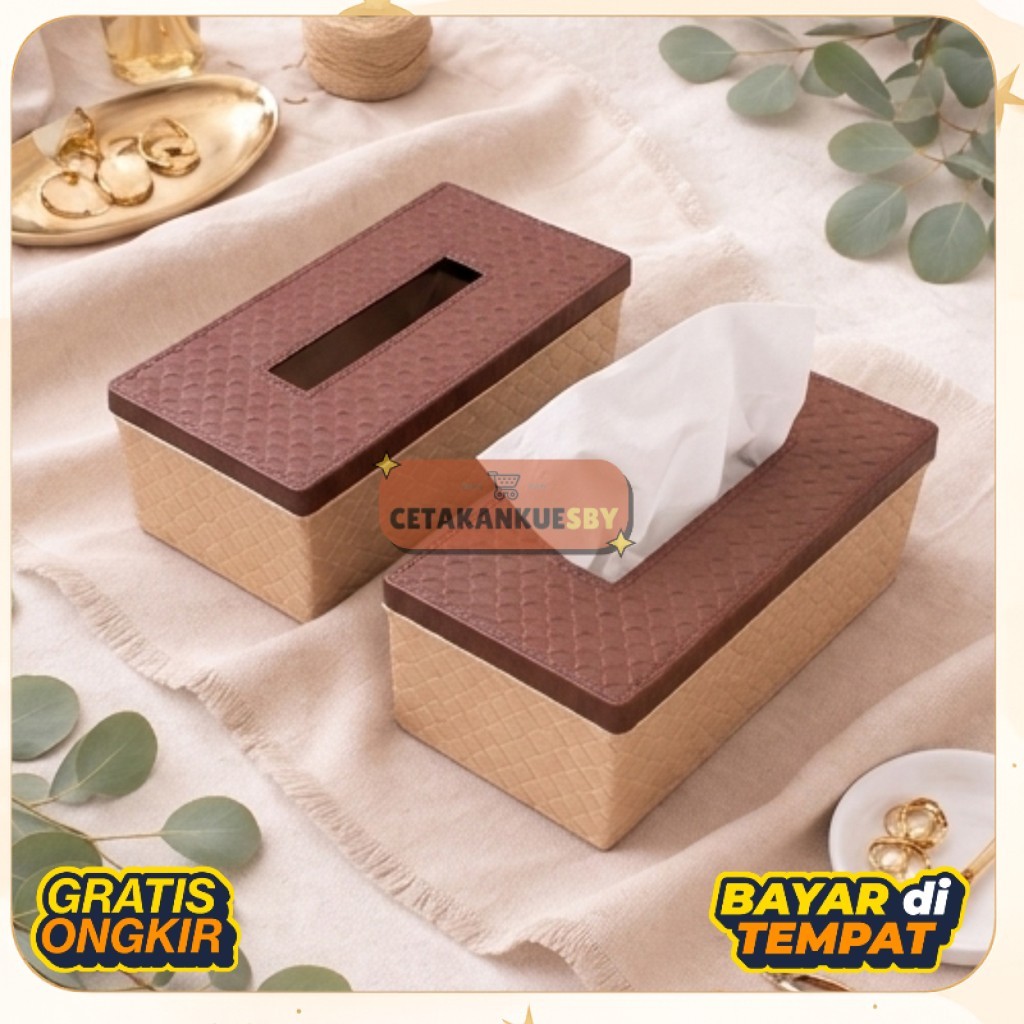 Tempat Tissue Besar / Kecil Kotak Tissue Rotan Anyam Tempat Tissue Super Premium