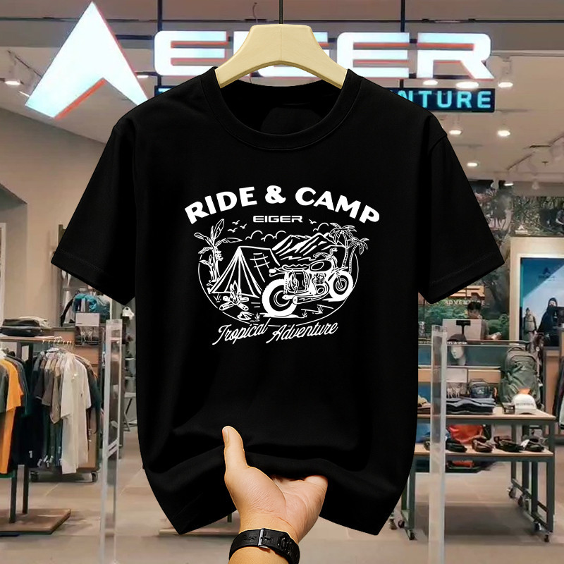 Kaos Pria EIGER Casual & Outdoor | Baju Pria Lengan Pendek Katun 24 Jam Adem | Kemeja Pria Santai Ti