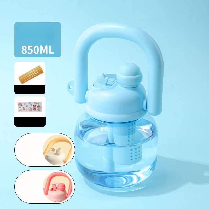 GROWSIR Botol Minum Infuser Buah BPA FREE 850ml Anti Tumpah | Tumbler Lucu Anak Dewasa Sedotan