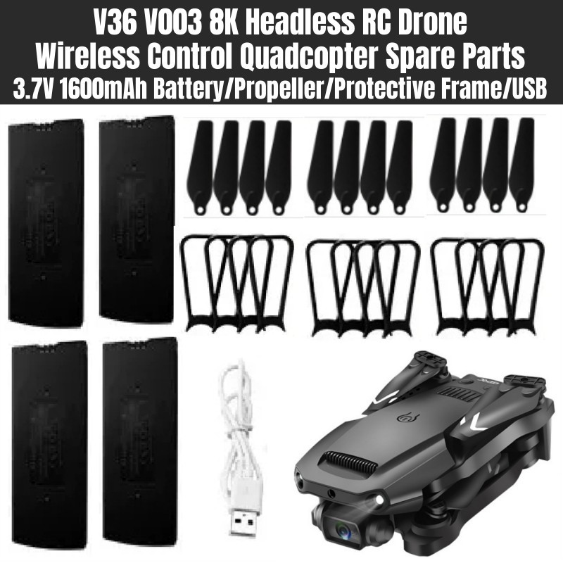 4DRC V36 Drone Battery V36 V003 8K Headless RC Drone Quadcopter Spare Parts 3.7V 1600mAh Battery/Pro