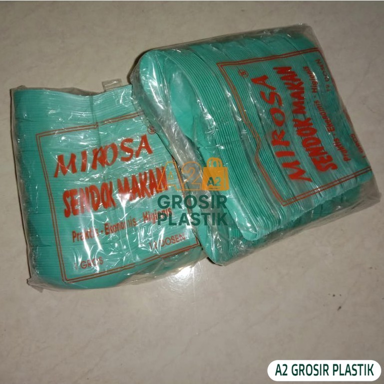 Terlaris Sendok Plastik Bebek Hijau MIROSA/Sendok Plastik/Sendok Bebek Plastik