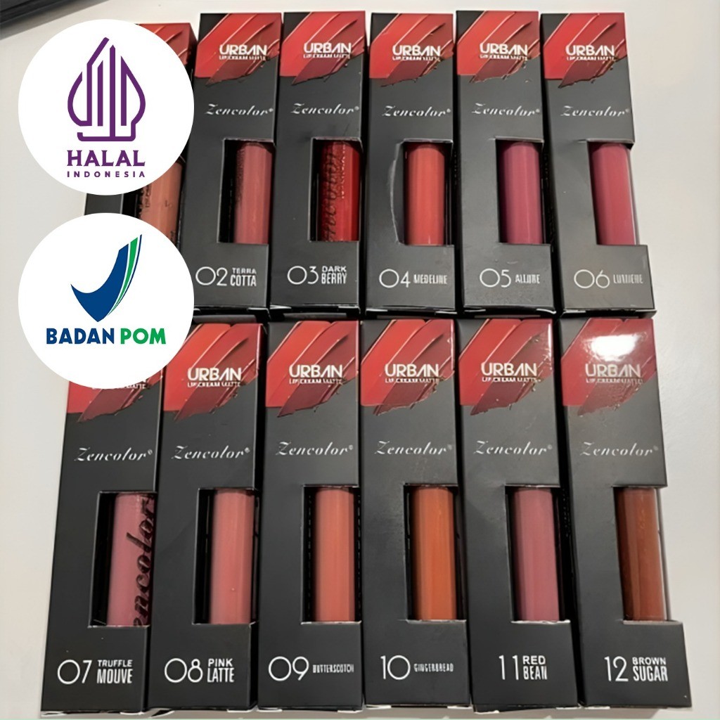 ORIGINAL ZENCOLOR Urban Lip Cream Matte Moisturizer Liquid Lipstik BPOM - hanasui omg implora
