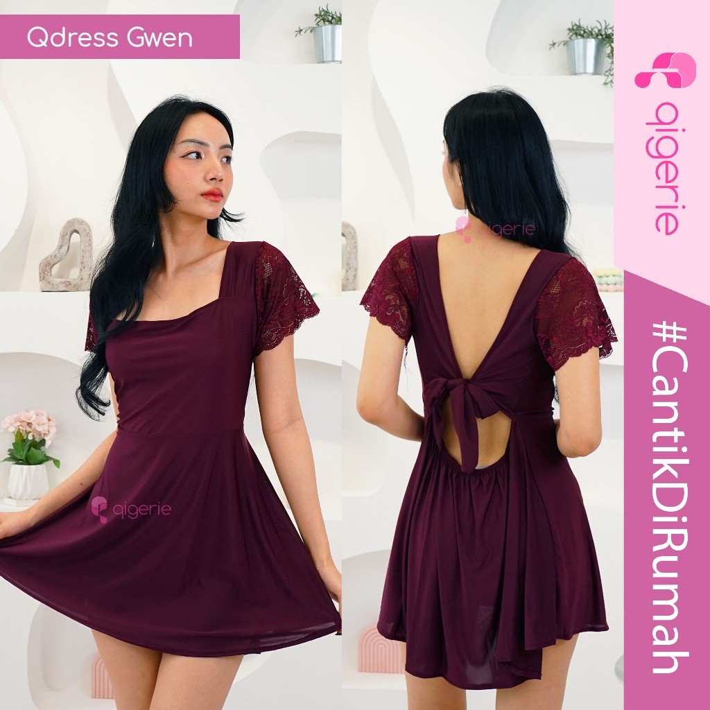 GWEN QIGERIE | Baju Daster Kekinian Terbaru | Baju Tidur Sexy | Baju Dinas Malam Wanita
