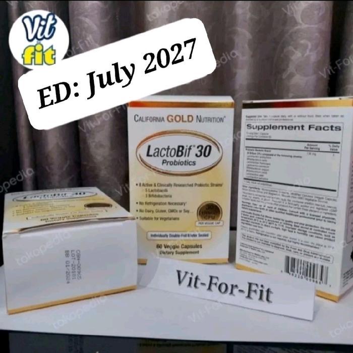 2 box California Gold Nutrition CGN Lactobif 30 billion Probiotics - 60 caps by Josscom