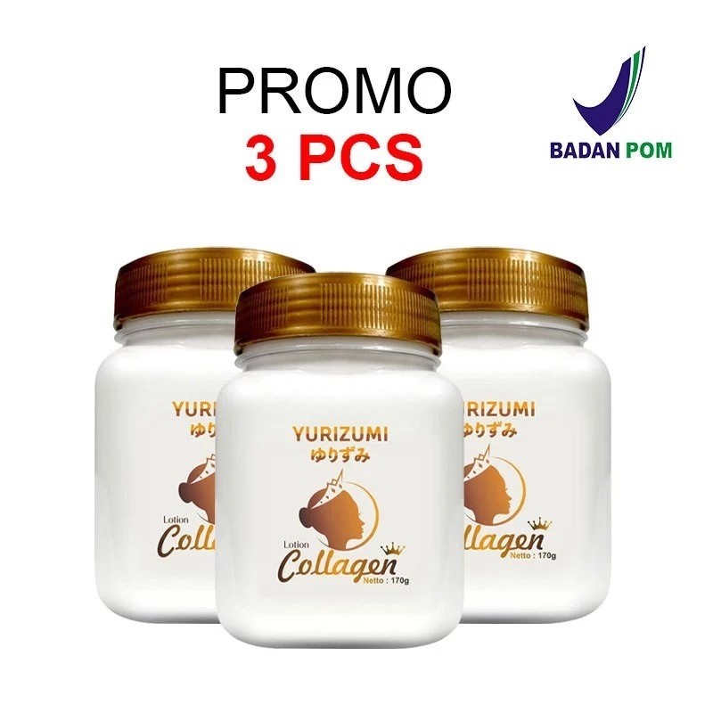 [ BPOM ] Paket 3 pcs Bibit Collagen Lotion Krim Pemutih Badan Pemutih Wajah