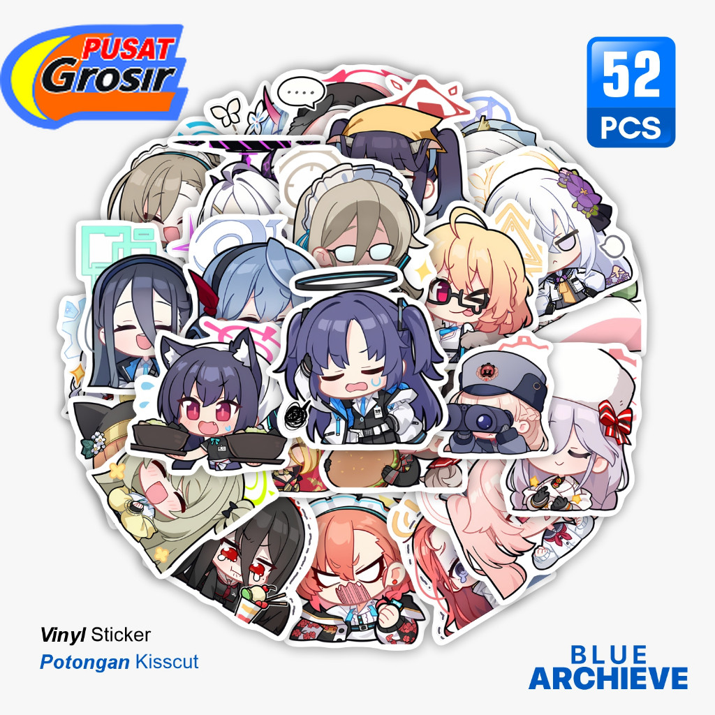 Stiker BLUE ARCHIEVE / Sticker ANIME Dekorasi Laptop Aesthetic Paper Vinyl Premium