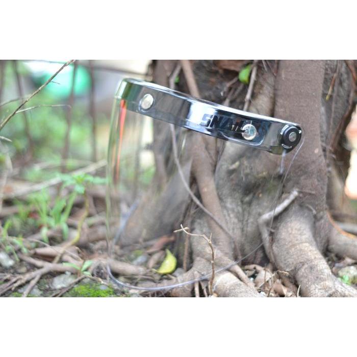 Kaca Helm Bogo Snail Chrome (Kaca Bogo | Kaca Snail Flat | Visor Bogo) - CLEAR